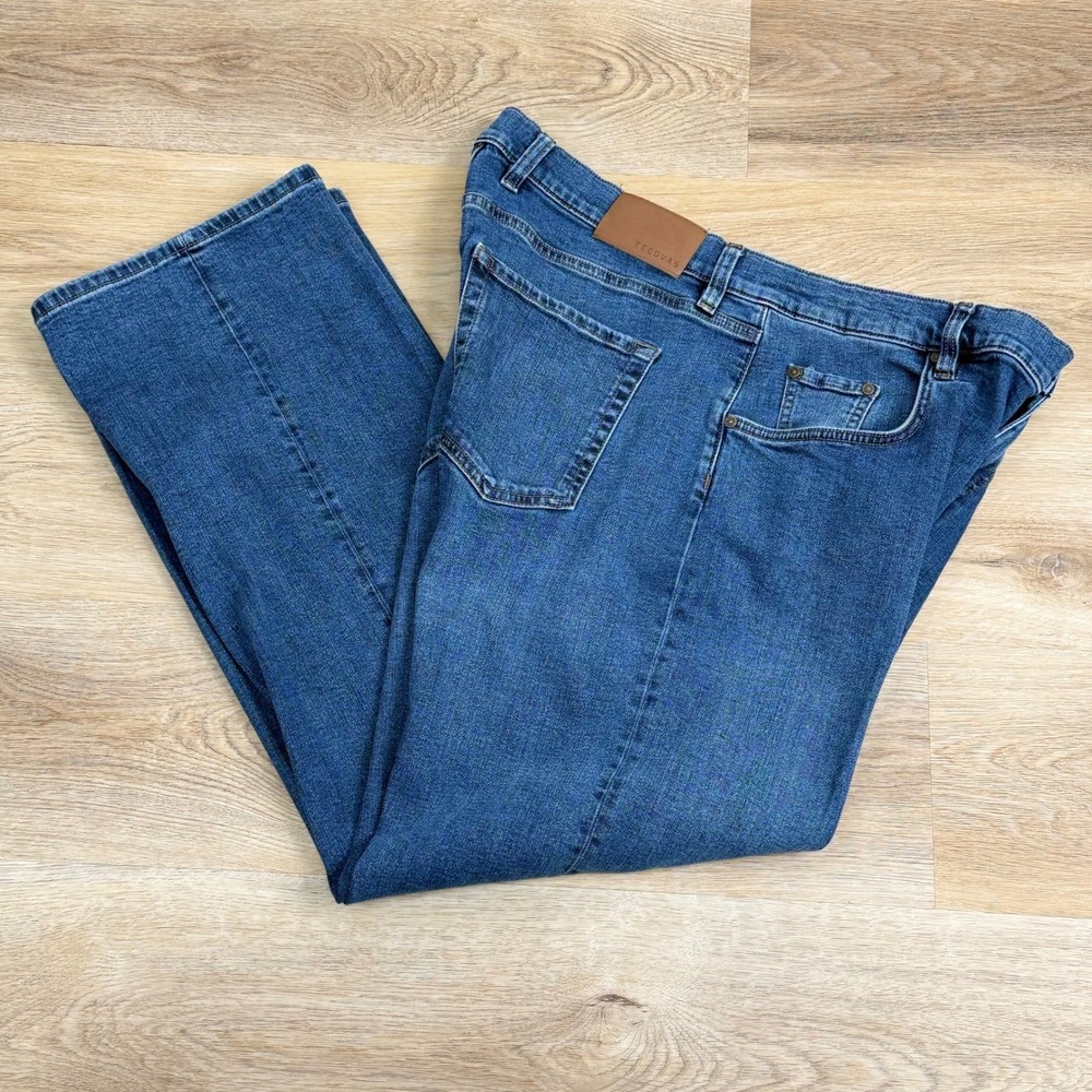 Tecovas Medium Blue Standard Jean Mens 40x30 USA Made Regular Straight Leg EUC